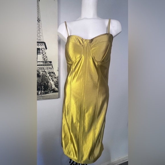 Jolie & Joy by FCT With Love Dresses & Skirts - Stylish Gold Satin Bustier